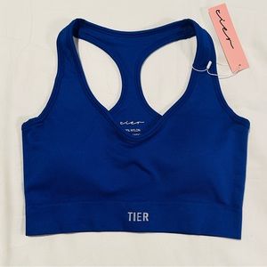 TIER ACTIVEWEAR sports bra- Size Small- Blue